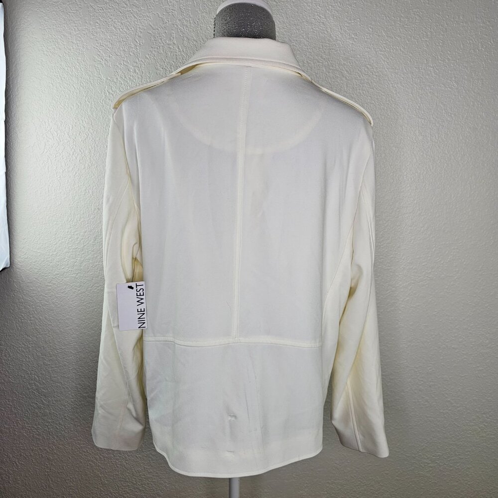 Nine West White Bomber Jacket NEW WITH TAGS! Size XL - Picture 5 of 8